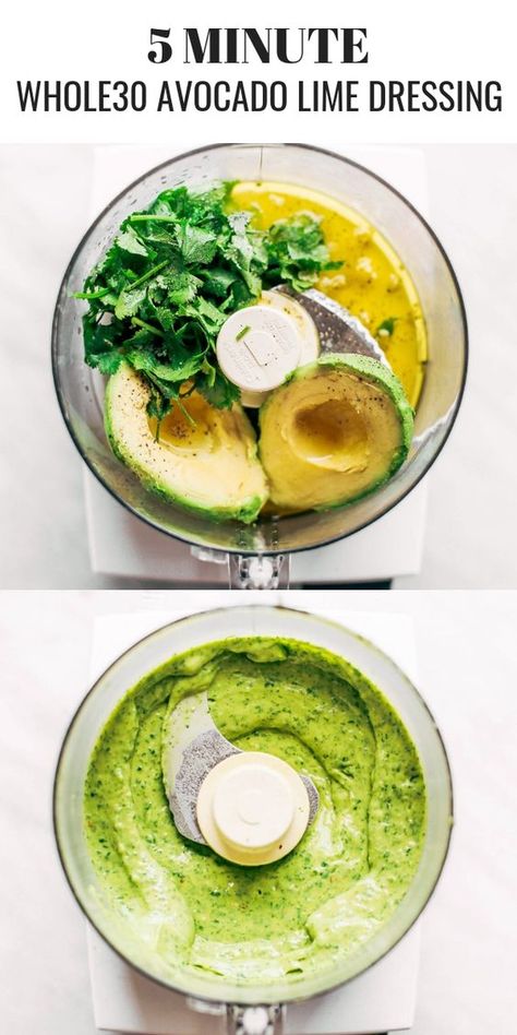 Salad Dairy Free, Vegetarische Diners, Avocado Cilantro Lime Dressing, Whole30 Meal Prep, Avocado Dessert, Heart Recipes, High Protein Vegetarian Recipes, Fitness Recipes, Vegetarian Meal Prep