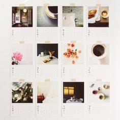 Cute DIY Instagram calendars.  Cute New Years project- choose a photo from the same month of the previous year :) Instagram Calendar, Diy Instagram, 달력 디자인, Graphisches Design, Genius Ideas, Diy Calendar, Photo Calendar, Instagram Diy, Chalk White