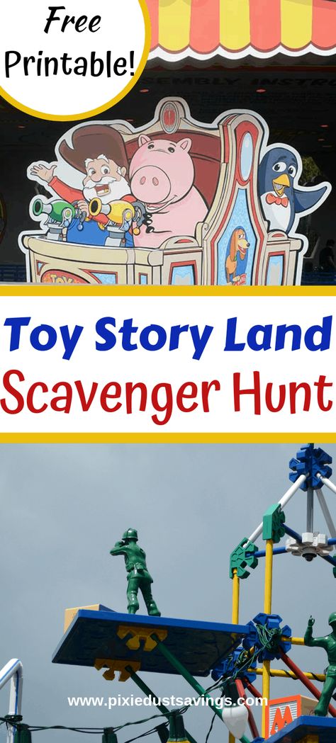 Toy Story Land Scavenger Hunt with free printable. Add more fun to your Holly Studios Day with this free printable activity! #hollywoodstudios  #toystoryland #wdw #nowmorethanever #disneyvacation #floridavacation #disneyonabudget Disney Wonder Cruise, Slinky Toy, Toy Story Land, Disney On A Budget, Disney Vacation Planner, Free Printable Activities, Screen Free Activities, Walt Disney World Vacations, Disney World Tips And Tricks