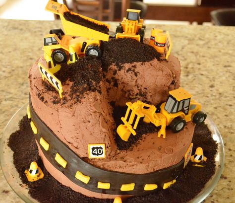 Construction Birthday Party Cakes, Dump Truck Cakes, Digger Cake, Construction Birthday Cake, Paw Patrol Birthday Cake, Construction Cake, Dirt Cake, Truck Cakes, 3rd Birthday Cakes