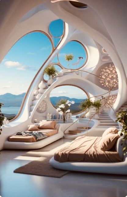 Ya-gotta love the organic shape of this sculptured dwelling Clubhouse Ideas, Unusual Beds, Beautiful Tree Houses, Futuristic House, Underwater House, Alternative Housing, Fantasy Bedroom, Tiny House Nation, Welcome To My House