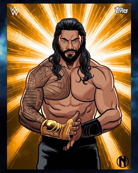 Roman Reigns Drawing, Wwe Cartoon, Wrestling Tattoos, Wwe The Rock, Roman Reigns Shirtless, Wrestling Posters, Wwe Superstar Roman Reigns, Wwe Pictures, Black Spiderman