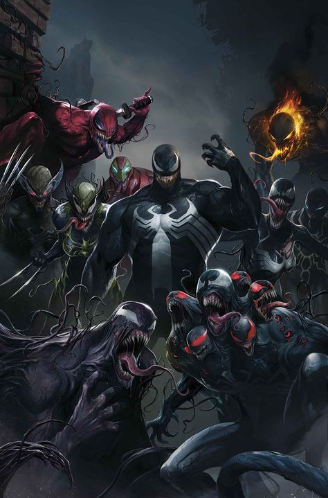 All Spiderman, Symbiotes Marvel, Venom Art, Venom Comics, Marvel Venom, Marvel Artwork, Marvel Villains, Marvel Spiderman Art, Marvel Comics Art