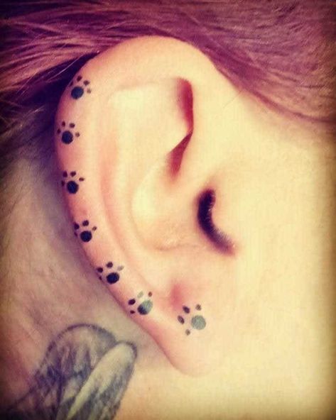 Sonic Tattoo, Ear Tats, Unique Ear Cuffs, Lip Cuffs, Behind The Ear Tattoo Ideas, Behind The Ear Tattoo, Sunflower Tattoo Sleeve, Bolt Tattoo, Ear Tattoo Ideas