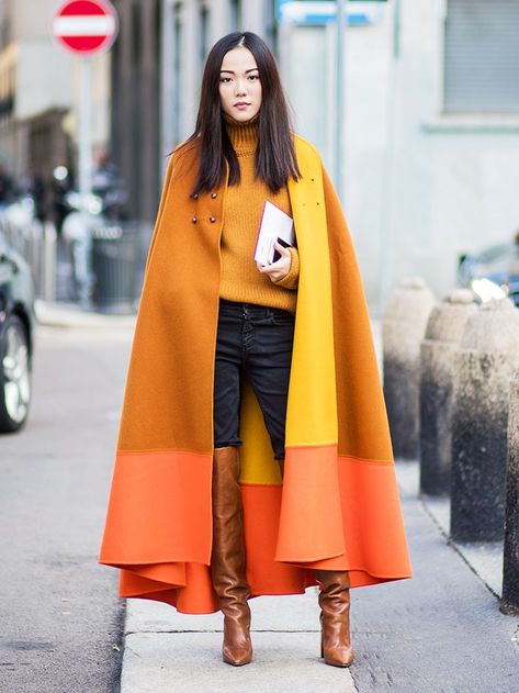 How to Wear a Cape: It's Not as Complicated as You Think Cape Outfit, December Outfits, Express Outfits, Cape Fashion, Outfit Chic, Women Fashion Edgy, Nice Outfits, Vogue Patterns, 31 Days