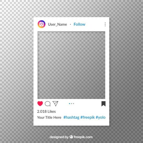 Instagram post with transparent backgrou... | Free Vector #Freepik #freevector #freebackground #freemockup #freetechnology #freeicon Blur Background Photography, Instagram Photo Frame, Black Background Photography, Studio Background Images, Free Photo Frames, Black Background Images, Lightroom Presets Portrait, Instagram Frame Template, New Background Images