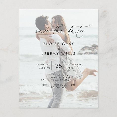 Photo Save the Date Postcard Sabe The Date, Popular Wedding Invitations, Rustic Wedding Save The Dates, Grey Wedding Invitations, Religious Photos, Budget Wedding Invitations, Summer Wedding Invitations, Invitation Flyer, Gray Wedding