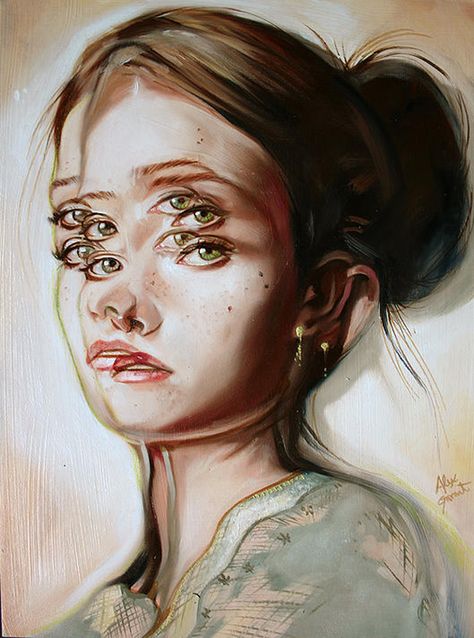 Distorted Portraits, Alex Garant, Beauty Sketch, Pencil Work, Paint Drawing, Psy Art, Desenho Tattoo, Glitch Art, A Level Art