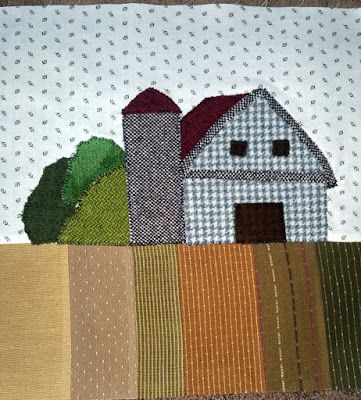 Pinterest House, House Quilt Block, House Quilt Patterns, Landscape Art Quilts, Farm Quilt, Barn Quilt Designs, Barn Quilt Patterns, Landscape Quilts, House Quilts