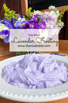 Cottage Food Ideas To Sell, Lavender Frosting, Frosting Flavors, Lavender Dessert, Homemaking Ideas, Lavender Cake, Lavender Recipes, Mixer Recipes, Culinary Lavender