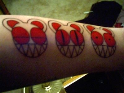 radiohead bear tattoos Radiohead Bear, Radiohead Tattoo, Lips Tattoo, Radio Head, Band Tattoos, Flaming Lips, Bear Tattoos, D Tattoo, Soundtrack To My Life