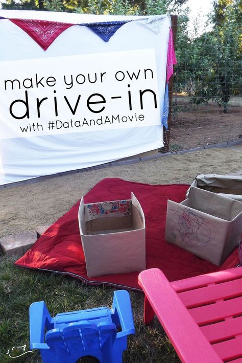 Drive in Movie Night. Make your own backyard drive in movie. Have your kids decorate cardboard "cars". #backyardfun #diy #movies Cardboard Cars, Cardboard Car, Fine Motor Activities For Kids, Homeschool Inspiration, Alvin And The Chipmunks, Family Movie, Drive In Movie, Indoor Activities For Kids, Family Movie Night