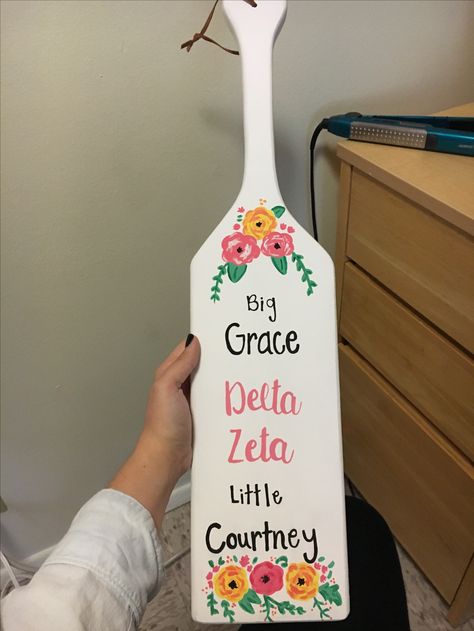 Aoii Paddle, Sorority Paddles Ideas, Paddle Sorority Big, Outdoors Tattoos, Paddle Sorority, Aoii Sorority, Big Little Paddles, Sigma Kappa Sorority, Theta Chi