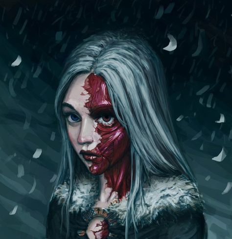 ArtStation - Hel The Underworld, The Wolf, Underworld, Deviantart, Paint, Red, Hair, Art