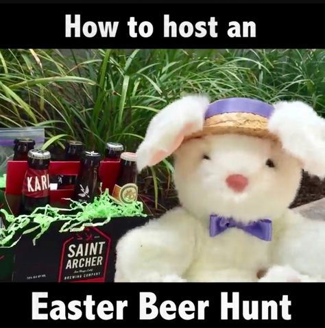 How to Host an Easter Beer Hunt Easter Bunny Drinks Alcohol, Egg Hunting Ideas, Workplace Easter Egg Hunt, Easter Beer Hunt, Night Easter Egg Hunt, Adult Easter, Easter Breakfast, Easter Event, Easter Hunt