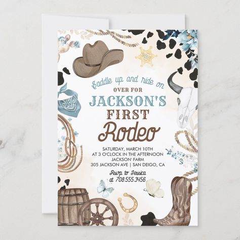 First Rodeo Birthday Party, Rodeo Birthday Invitations, Cowboy First Birthday, Rodeo Birthday Party, Cowboy Invitations Birthday, First Rodeo Birthday, Rodeo Birthday Parties, Rodeo Party, Cowboy Birthday Party