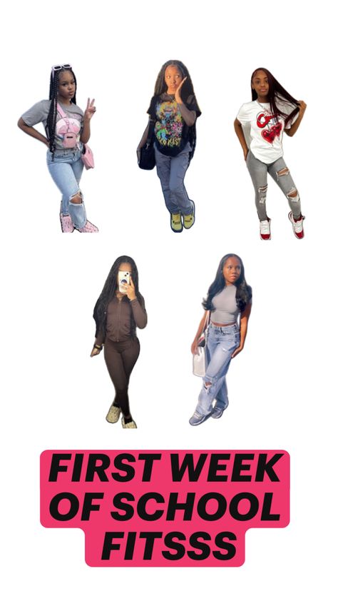 First Week Of School Outfits, Week Of School Outfits, First Week Of School, First Week, One Week, School Outfits