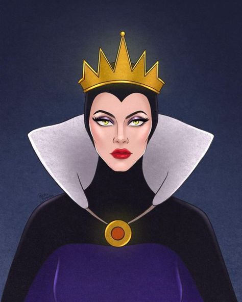 Disney Princess Villains, Disney Evil Queen, Evil Disney, Disney Villains Art, Twisted Disney, Seven Dwarfs, Evil Queen, Disney Villains, Walt Disney