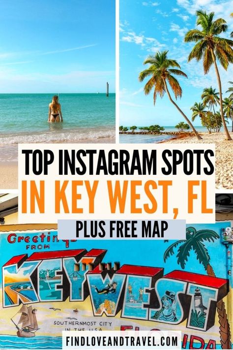 Heading to Key West, FL? Then click here to not miss out on these incredible photo spots in Key West. This list includes over 15 best Instagrammable places in Key West with a free map and photo tips. Take beautiful photos on Florida beaches with palm trees and more. Key West Florida | Key West things to do in | Key West photos | Florida vacation | Island aesthetic | Beach vacation | Florida Keys | Florida beaches Instagramable Places, Key West Florida Vacation, Key West Photos, Love And Travel, Florida Keys Beaches, Key West Beaches, Travel Key West, Key West Vacations, East Coast Usa