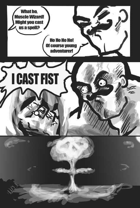 I cast fist! D D Funny, Dungeons And Dragons Memes, Dragon Memes, Dnd Funny, Funny Comic Strips, D&d Dungeons And Dragons, Dungeons And Dragons Homebrew, Dnd Characters, Funny Games