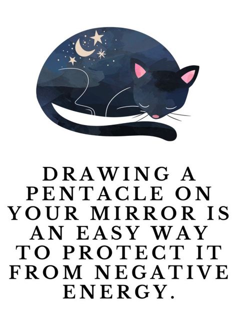 Why you should draw a pentacle on your mirror to block out negative energy. The pentacle represents the five elements used in Wiccan magic and protection spells. The pentacle is the most recognizable symbol of Wicca and Paganism. It is a powerful protective image that should be drawn on every magick mirror, in order to keep the energies around you positive and your home safe. This will also protect you from unwanted spirits, if evil spirits have been drawn to your mirror. Mirror Locking Spell, Christian Witch, Witchcraft Basics, Witchcraft Tips, Mom Survival Kit, Protection Sigils, Wicca Recipes, Eclectic Witchcraft, The Five Elements