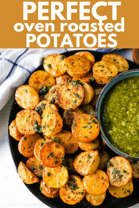 Garlic Baked Potatoes In The Oven, Gold Potato Side Dishes, Roasted Gold Potatoes In Oven, Buttery Roasted Potatoes, Healthy Yukon Gold Potato Recipe, Creamer Potato Recipes Oven, Healthy Baby Potato Recipes, Oven Baked Baby Potatoes, Honey Potatoes Recipes