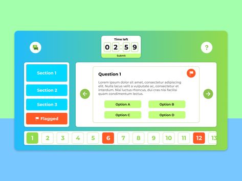 Quiz Website Design, Articulate 360, Digital Workbook, Math Design, Elearning Design, Quiz Design, Website Color Palette, Online Test, Ui Design Website