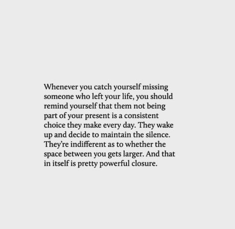 If you’re missing someone who has made the choice to not be in your life, use this as a reminder that moving on is the best thing for you to do Miss Someone, Missing Someone Quotes, Missing Someone, Word Of Advice, Moving On, Reality Quotes, Instagram Post, Instagram Photos, Instagram Posts