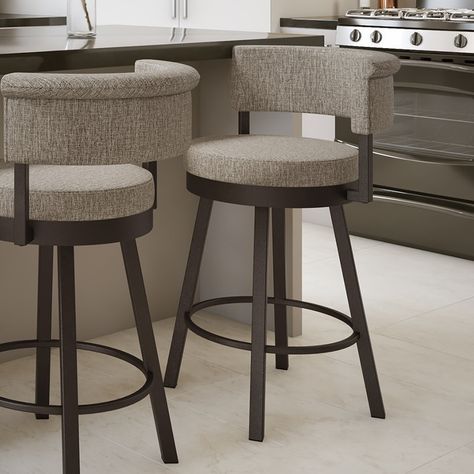 Wayfair Counter Stools, Black And Cream Bar Stools, Bar Height Swivel Stools With Backs, Island Chairs Counter Stools Modern, Swivel Stools For Kitchen Island, Bar Stools Kitchen Island Swivel, Metal Counter Stools, Island Chairs, Island Stools