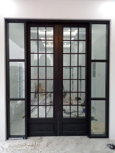 Material aluminium dan kaca 5mm House Gate Design, Office Door, Internal Doors, Gate Design, Home Room Design, Classic House, House Rooms, Sliding Doors, Office Design