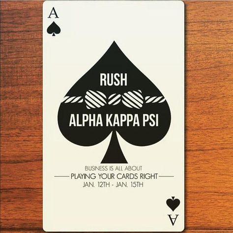 alpha kappa psi Alpha Kappa Psi, Beer Olympic, Play Your Cards Right, Recruitment Themes, Sigma Pi, Kappa Alpha Psi, Greek Sorority, Sorority Crafts, Sorority And Fraternity