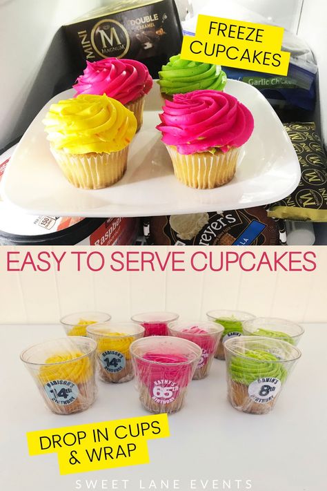 Freezing Cupcakes, Cupcakes For Birthday, Cupcake Party Favors, Class Treats, Frozen Cupcakes, Onederful Birthday, Cupcake In A Cup, Birthday Party Food, Womens Ministry