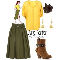 Disneybound Jane, Jane Outfits, Disneybound Ideas, Disney Character Outfits, Disney Bound Outfits Casual, Stile Harry Potter, Jane Porter, Disney Costume, Disney Dress Up