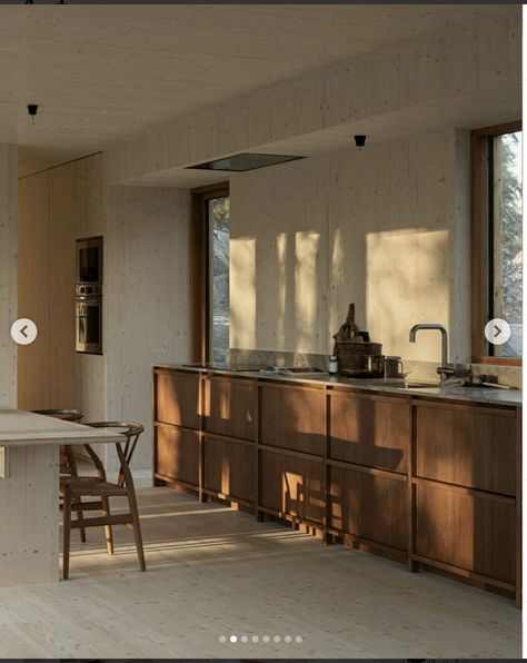 Timber Home, Nordic Kitchen, Minimal Kitchen, Arch Interior, Japandi Interior, Swedish House, Japanese Kitchen, Timber House, Japanese Interior