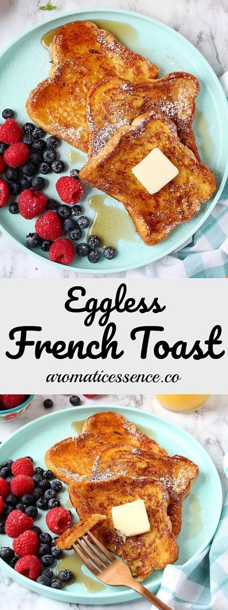 Simple French Toast Recipe, Eggless French Toast, French Toast Without Eggs, Simple French Toast, Eggless Breakfast, Easy French Toast Recipe, French Toast Breakfast, Make French Toast, Eggless Recipes