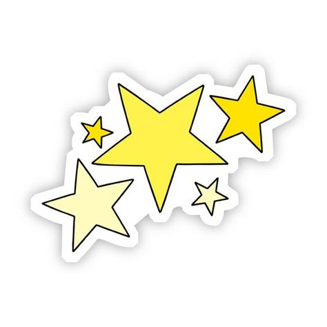 Yellow Stars Aesthetic Sticker | Waterproof Vinyl Sticker | 3 x 2.3 inches | Big Moods #stickersprintable #stickersheets #funnystickers #stickerideas #aestheticstickers #cutestickers Stars Aesthetic Stickers, Yellow Stickers Aesthetic, Cute Yellow Stickers, Yellow Stars Aesthetic, Yellow Aesthetic Stickers, Yellow Stickers, Stars Aesthetic, Aesthetic Sticker, Pop Stickers