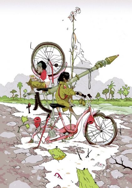 Tomer Hanuka, Street Fighter Alpha, Comics Artist, Bicycle Art, Art And Illustration, Comic Illustration, Editorial Illustration, Art Show, Animation Art