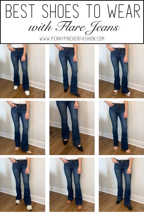 Ready to rock your flare jeans with confidence? 👖 Find the 10 best shoe styles that complement your flares perfectly! From heels to sneakers, we've got you covered. Time to step it up and look fabulous! 💃 Read this post! Chic Flare Cropped Jeans With Five Pockets, Casual Flare Cropped Jeans With Stretch, Stretch Flare Jeans For Workwear, Cropped Leg, Fitted Flare Cropped Jeans With Frayed Hem, Flare Jeans With Sneakers, Trendy Non-stretch Cropped Leg Flare Jeans, Shoes With Flare Jeans, Shoes To Wear With Flare Jeans, Chelsea Boots With Jeans