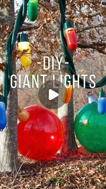 558K likes, 5,564 comments - livinwithmb on November 24, 2023: "DIY giant set of string lights! 🤩 Looking for an outdoor Christmas display that will make a huge impact? These oversized Christmas lights are it!!!!!🎄 I wouldn’t call this the cheapest DIY I’ve ever shared 😅 but here are the materials used if you decide to recreate! (I’ve also linked everything including the oversized ornaments in my @shop.ltk in my bio) The original DIY comes from Paige Hemmis for the @hallmarkchannel in 2016 Giant Christmas Lights Soda Bottles, Diy Light Balls Outdoor, Large Christmas Bulbs Outside, Christmas Giant Ornaments, Diy Huge Ornaments, Diy Gigantic Christmas Ornaments, Christmas Lights On Ground, Diy Large Xmas Ornaments, Giant Baubles Diy Outdoor Christmas