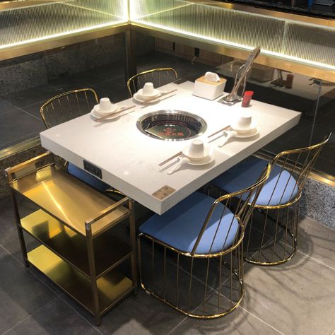 Commercial Quartz Stone Table Top Restaurant Hot Pot Table Korean Bbq Grill Table https://m.alibaba.com/product/1600482742615/Commercial-Quartz-Stone-Table-Top-Restaurant.html?__sceneInfo={"cacheTime":"1800000","type":"appDetailShare"} Korean Bbq Grill Table, Korean Dining Table, Korean Bbq Table, Korean Bbq Grill, Korean Bbq Restaurant, Korean Grill, Marble Tables Design, Bbq Table, Stone Table Top