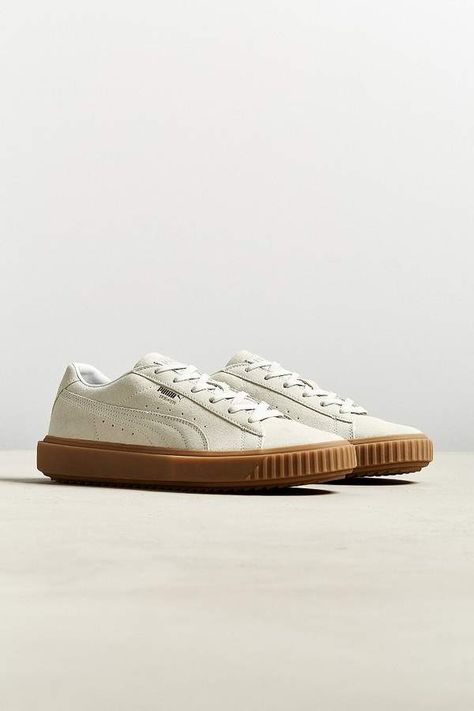 Puma Breaker Suede Gum Sole Sneaker Puma Retro Sneakers, Gum Sole Sneakers, Mens Casual Dress Outfits, Sole Sneakers, Retro Sneakers, Converse Sneakers, Pumas Shoes, Suede Sneakers, Sneaker Collection