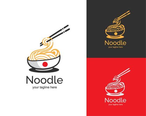 Noodle Doodle, Japanese Ramen Noodles, Restaurant Identity, Japanese Ramen, Cafe Logo, Ramen Noodles, Logo Restaurant, Logo Inspiration, Noodles