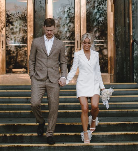 Courthouse Wedding Suit Brides, Courthouse Wedding Short Dress, Elopement Suit Women, Winter Courthouse Elopement, Men’s Courthouse Wedding Outfit, Civil Wedding Suit Brides, Winter Civil Wedding Outfit, Winter Courthouse Wedding Outfit, Simple Courthouse Wedding Dress