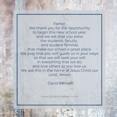 Consider this prayer for your first #PSR  Class #OpeningPrayer  #Catechist Prayers For Classroom, Prayer For School Student Classroom, Opening Prayer For School, Prayer Before Class Starts, Short Opening Prayer For School, Short Prayer Before Class Starts, Closing Prayer For Class, Short Prayer Before Class, Opening Prayer For Class