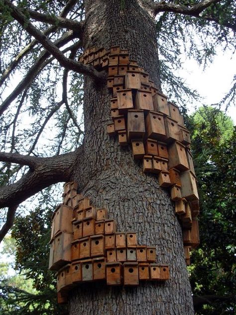 Outdoor Art, Land Art, Dream Garden, Tree Art, Backyard Garden, Yard Art, Garden Projects, Garden Inspiration, Bird Houses