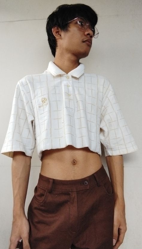 Men In Crop Tops 80s, Male Crop Top Aesthetic, Guys In Crop Tops Aesthetic, Guy Wearing Crop Top, Male In Crop Top, Crop Top Guy, Crop Top Men, Blonde Kids, Male Crop Top