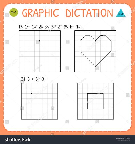 Graphic dictation. Preschool worksheet for practicing motor skills. Kindergarten educational game for kids. Working pages for children. Vector illustration #Ad , #AD, #motor#practicing#Kindergarten#skills Graphic Dictation, Entertainment Website, Kindergarten Skills, Education Preschool, Usa Roadtrip, Kindergarten Printables, 1st Grade Math Worksheets, Kids Worksheets, Math Fractions