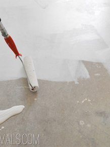 Painted Concrete Patio, Painted Cement Floors, How To Paint Concrete, Patio Walls, Paint Concrete Patio, Paint Concrete, Painting Cement, Painted Concrete, Painted Concrete Floors