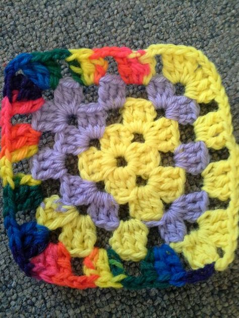 Bright tie dye crochet scrap granny square pot holder Tie Dye Granny Square, Crochet Rainbow Granny Square, Trippy Granny Square, Pink Purple Granny Square, Teal Granny Square, Pot Holders, Granny Square, Crochet Blanket, Tie Dye