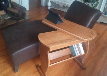 Swivel Table, Recliner Table, Diy Side Table, Free Woodworking Plans, Side Table Design, Woodworking Projects That Sell, Chair Side Table, Table Vintage, Decor Table